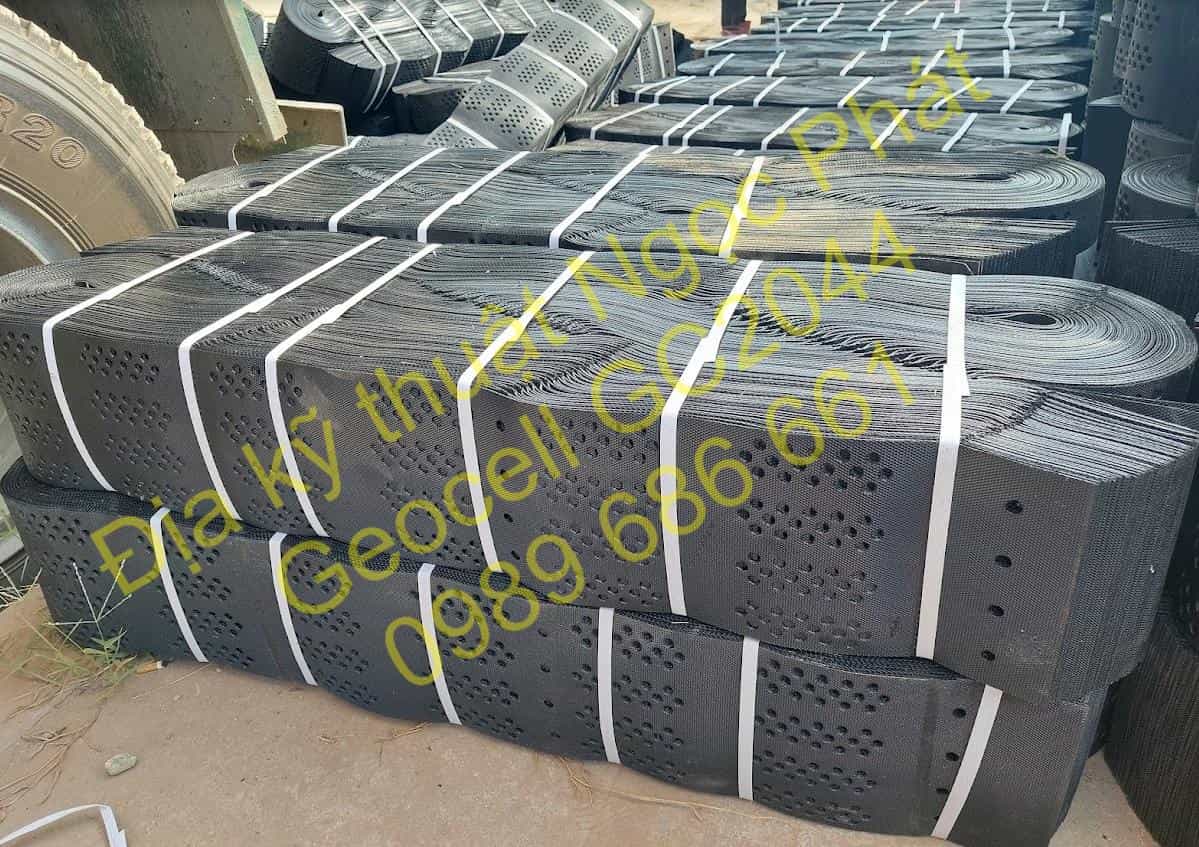 Ô địa kỹ thuật Geocell GC2044 HDPE cao 200mm