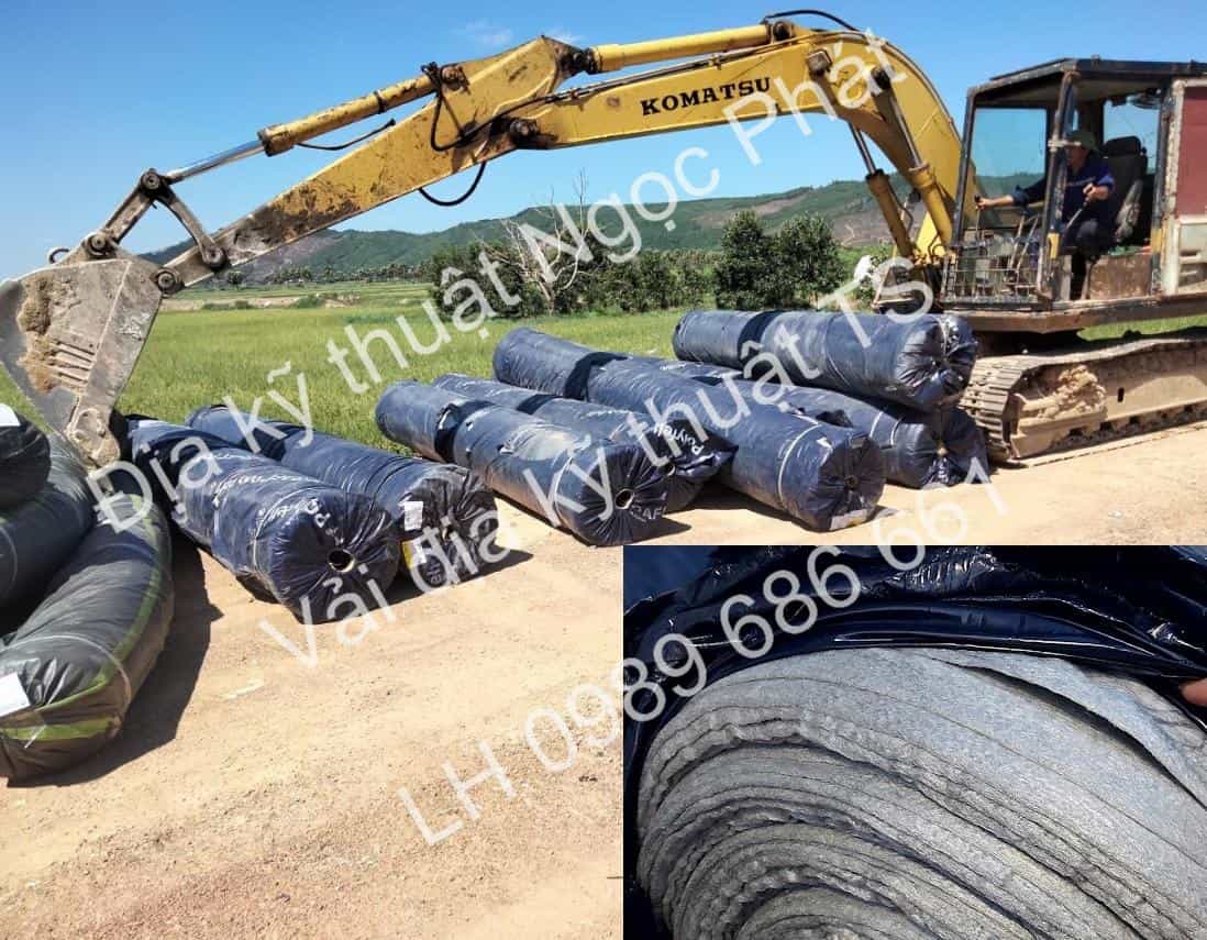Vải địa kỹ thuật TS là vải địa không dệt Polyfelt có cấu trúc sợi dài liên tục xuất xứ Malaysia